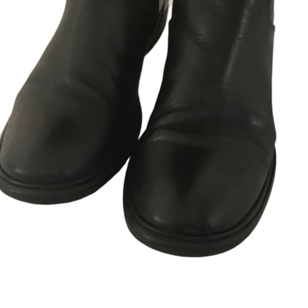 Tall Black Italian Leather Riding Boots Aqua Brand - Picture 6 of 6